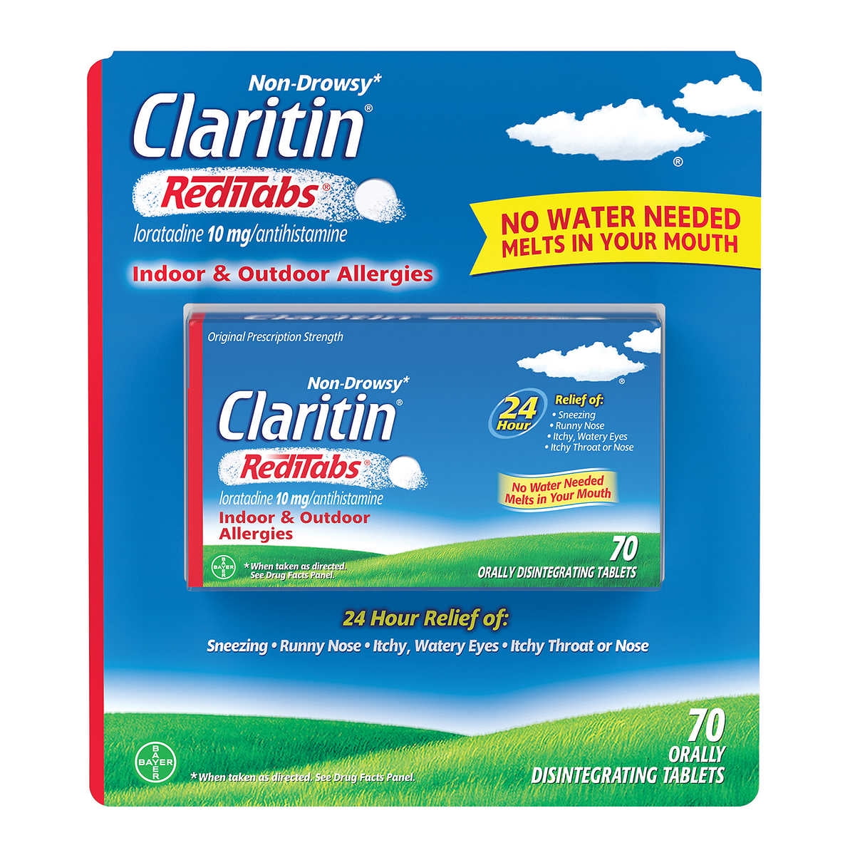 Claritin RediTabs 10 mg. NonDrowsy, 70 Disintegrating Tablets