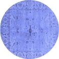 thumbnail image 1 of Ahgly Company Indoor Round Oriental Blue Industrial Area Rugs, 8' Round, 1 of 4