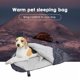 thumbnail image 5 of Cojín de saco de dormir con cremallera para mascotas al aire libre cálido para cama de perro de camping de lana (gris claro), 5 of 8