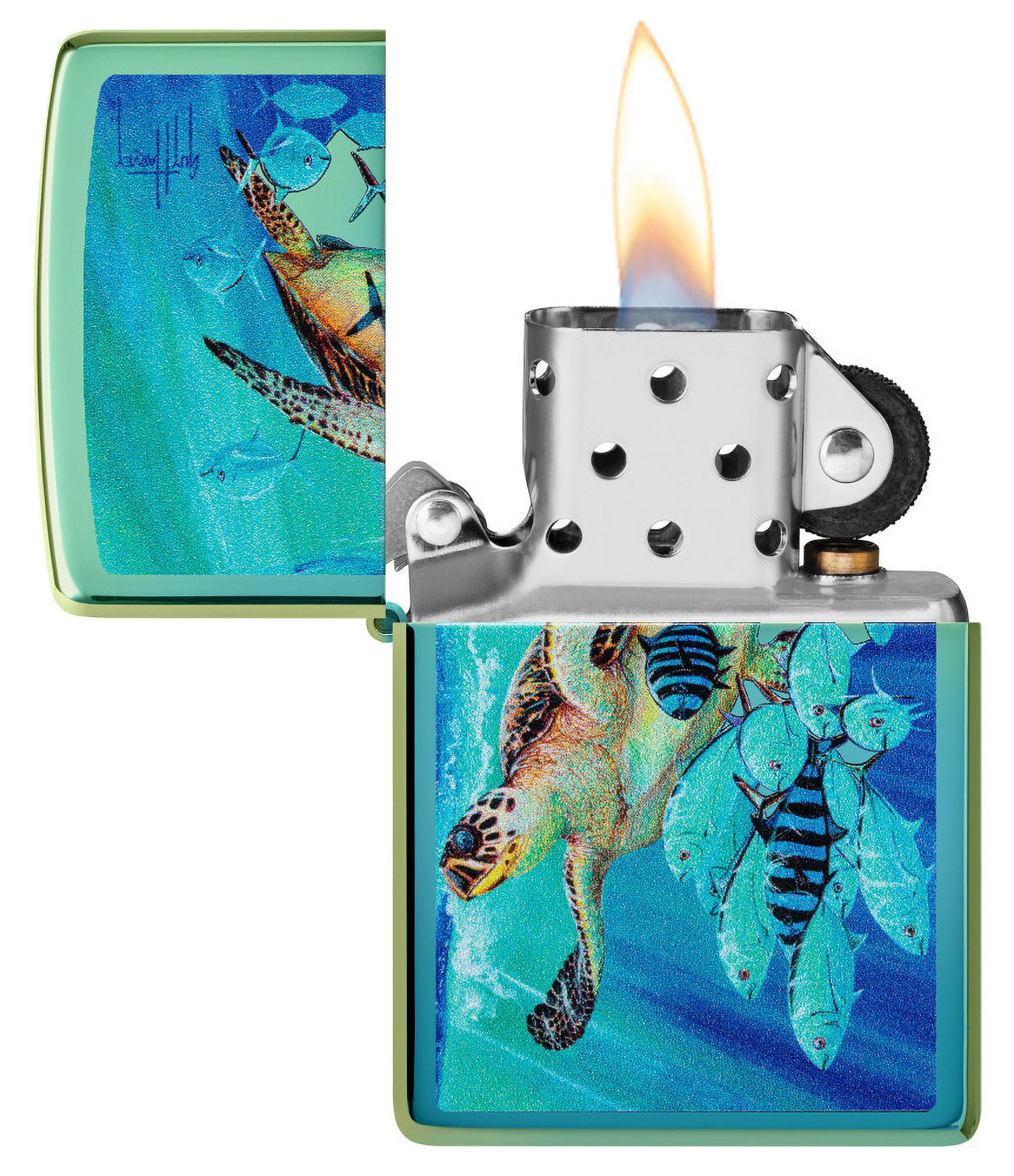 Zippo Guy Harvey High Polish Teal Pocket Lighter