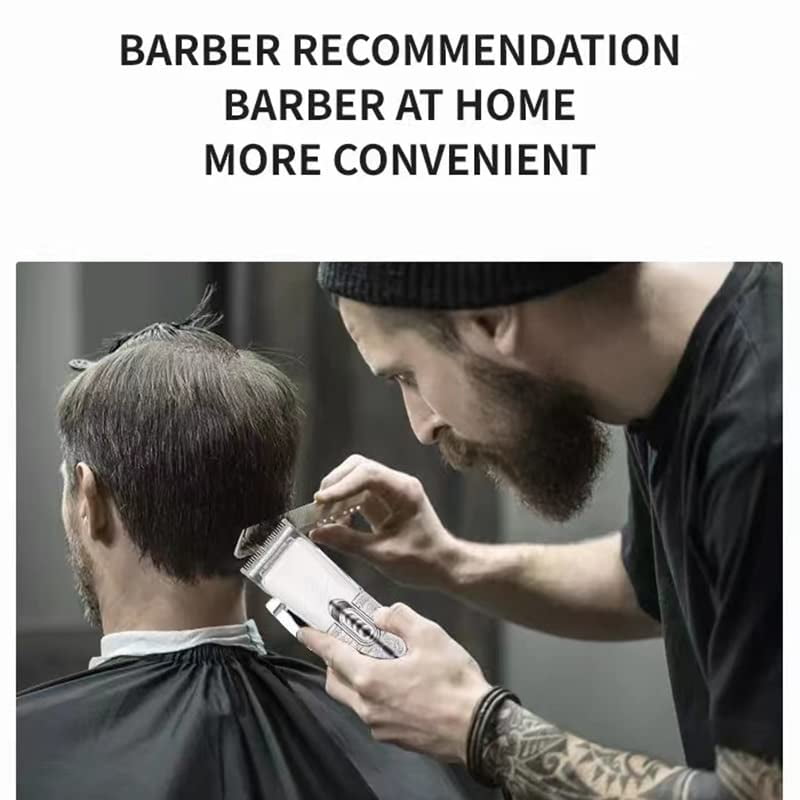 RKXQT Hair Clippers for Men, Professional Cordless Men Hair Trimmer Barbershop Rechargeable Hair Clipper Electric Fade Hair Cutter Portable LCD Display