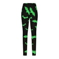 thumbnail image 4 of Lroveb Halloween Leggings for Women High Waist Slim Fit Bat Printed Tummy Control Workout Leggings Stretch Yoga Pants, 4 of 5