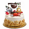 thumbnail image 1 of 4pcs Sloth Cake Topper Set Creative Decor Cake Insert for Birthday Party Festival, 1 of 9