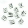 thumbnail image 5 of U8MO 20 Alloy Carved Number Slide Charm Fit 8mm Wristbands Pick Your Letter-6, 5 of 9