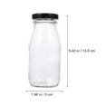 thumbnail image 2 of 6pcs Glass Bottle Milk Bottle With Lid 250ml Dairy Drinking Container Bottle, 2 of 6