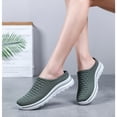 thumbnail image 5 of Women’s Closed-Toe Slip-On Mules – Breathable Flyknit Casual Shoes with Soft Lightweight Comfort Sole, 5 of 7