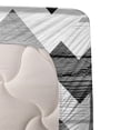 thumbnail image 3 of Ambesonne Chevron Fitted & Top Sheet Set with Sham, Monochrome Wood Pattern, Pale Grey White and Grey, 3 of 4