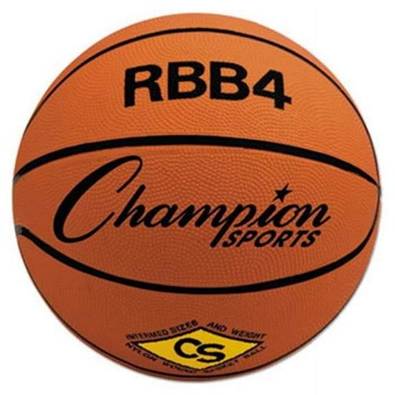 Champion Sport RBB4 Rubber Sports Ball, For Basketball, No. 6, Intermediate Size, Orange