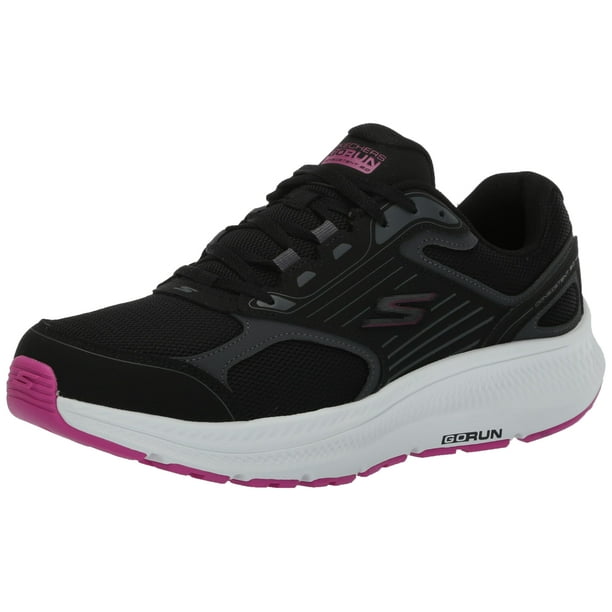 Zapatilla Skechers Go Run Consistent 2.0 Advantage para mujer, color negro y fucsia