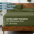 thumbnail image 5 of (2 pack) Bare Home Fitted Sheet - 24" Extra Deep Pocket - Premium 1800 Collection - Queen, Cypress, 5 of 8