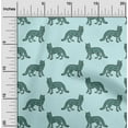 thumbnail image 1 of oneOone Organic Cotton Poplin Twill Fabric Fox Block Printed Fabric 1 Yard 42 Inch Wide, 1 of 4