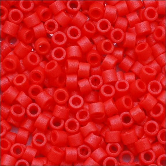 Miyuki Delica Seed Beads 11/0 Opaque Matte Red DB753 7.2 Grams