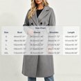thumbnail image 3 of Enjoytime Trench Coat Women Lapel Double Breasted Long Overcoat with Belt Long Sleeve Trendy Casual Fashion Fall Winter Outerwear, 3 of 7