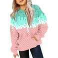 thumbnail image 2 of Sweatshirt Cropped Jumper for Girls Cute Printed Long Sleeves Hoodies with Pocket Casual Crew Neck Fall Winter Pullover Tops Clothes Comfy Jumper School Warm Girl Sweatshirts, 2 of 3