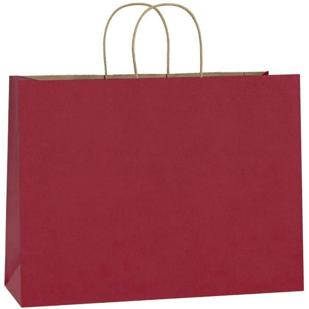 Gift Bags 16x6x12 inch Paper Bags Small Kraft Red Gift Bags Bulk with