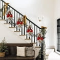 thumbnail image 2 of SUTENGDA Guirlande d'Escalier Pré-Éclairée, Guirlande de Noël en Forme de Larme, Décorations pour Escaliers, Rampe, Table, Cheminée, Miroir, Manteau (1Pcs Rouge), 2 of 9