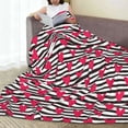 thumbnail image 6 of Pofeuu Hearts And Lines Print Ultra-Soft Micro Fleece Blanket,for Bed Or Sofa,All Season Throw Blankets Flannel Blanket-60"x50", 6 of 7