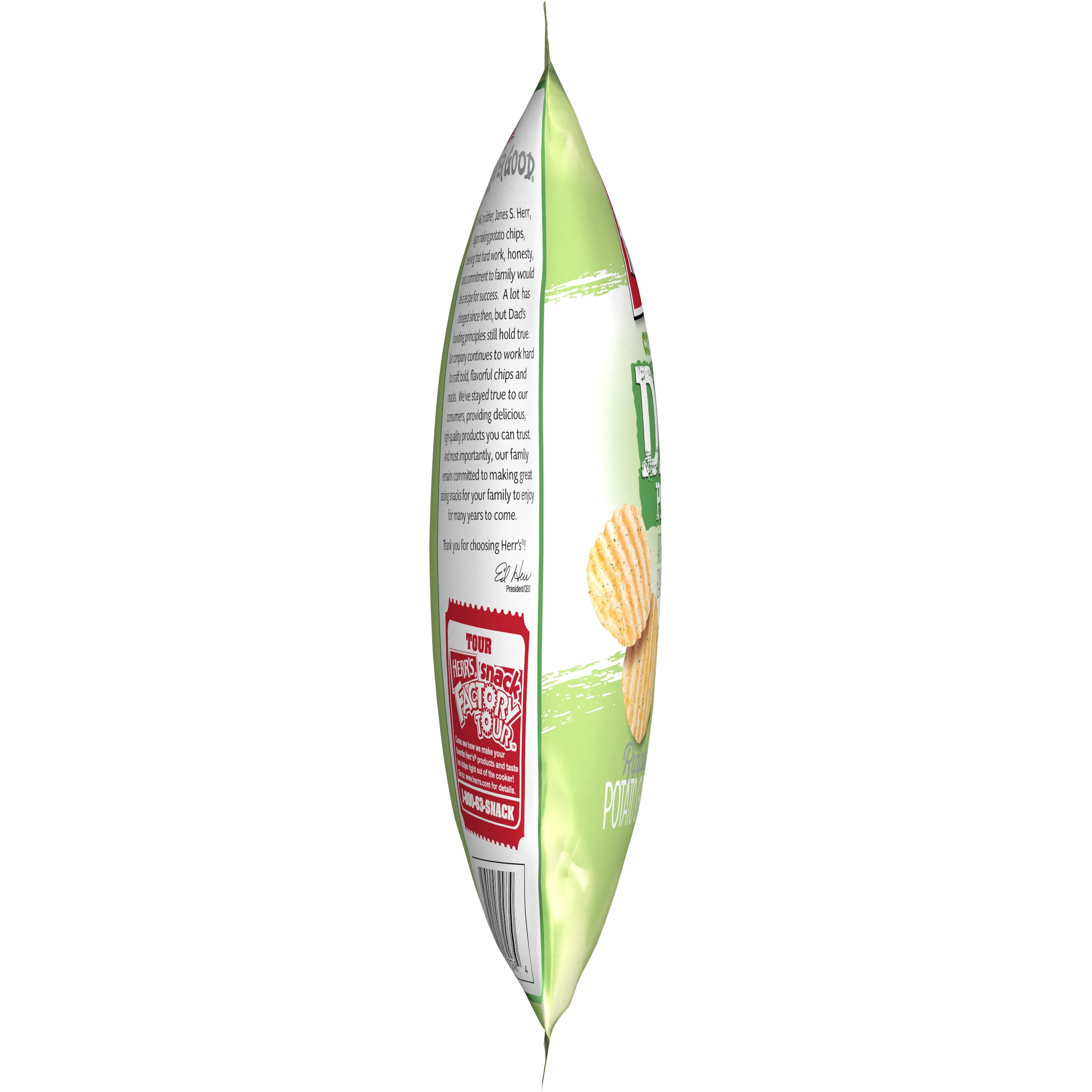 Herrs Creamy Dill Ripples Potato Chips