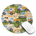 thumbnail image 2 of Disketp Construction Machinery1 Small Mouse Pad 7.9x7.9 Inches,Washable Round Mousepad For Office Laptop Computer,Non-Slip Rubber Base Mouse Pads For Wireless Mouse, 2 of 8