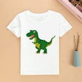 thumbnail image 2 of Gibobby Blusas De Niños Camiseta para niños pequeños y niñas, camiseta con estampado de dinosaurios de dibujos animados, regalo del Día de la , camiseta de moda para niños, ca(Blanco, 110), 2 of 3