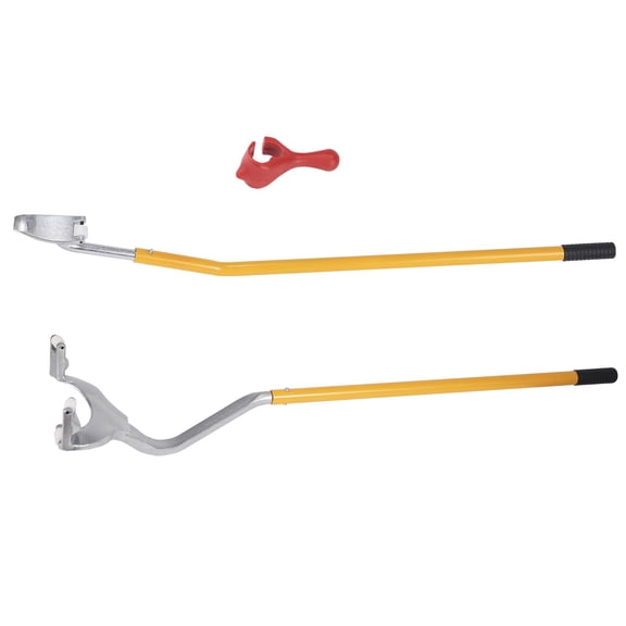 Tire Mount Demount Tool,22.5-24.5"Manual Steel Tire Changer Mount Demount Removal Tool,with Extra bead holder,Tubeless Truck Bead Breaker,3 PCS Tire Changing Tools,Orange