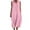 Pink, variant on JSheng Womens Summer Sleeveless Dress Solid Sleeveless Round Neck Cotton Cotton And Linen Pocket Maxi Dress Black M