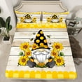 thumbnail image 2 of Homewish Teens Cute Gnome Full Size Sheets, Groovy Sunflower Floral Bed Sheets, Rustic Farmhouse Sheet Sets, Ultra Soft Bedroom Decor, 4 Pieces, 2 of 7