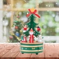 thumbnail image 4 of Rongfmy Creative Music Box Rotating Wooden Musical Box Decoration Toy for Indoor Desktop Green, 4 of 7