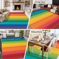 thumbnail image 6 of Colors Striped Large Area Rugs 6x9 ft Rainbows Gradients Yellow Red Abstract Washable Rug Non Slip Indoor Carpet Absorbent Floor Mat for Living Room Bedroom Dining Room, 6 of 9