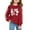 Red-2, variant on Fshinging Toddler Girls Football Sweatshirts Tops Game Day Letter Sequin Graphic Long Sleeve Crew Neck Kids Hoodie Tops Size 3-4 Years