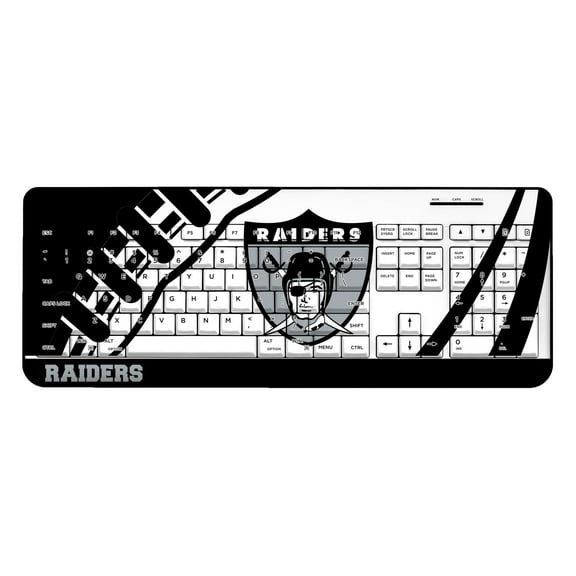 Oakland Raiders Passtime Design Wireless Keyboard