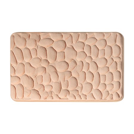 TIHLMK Clearance Embossed Bathroom Bath Mat Non-slip Carpets In Wash Basin Bathtub Side Floor Rug Shower Room Doormat Memory Foam Pad