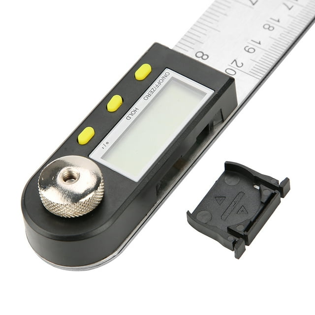 Protractor Ruler, Goniometer Ruler LCD Display Easy Operation With Digital Calculation System For Angles Measurements For Engineer For Length Measurements