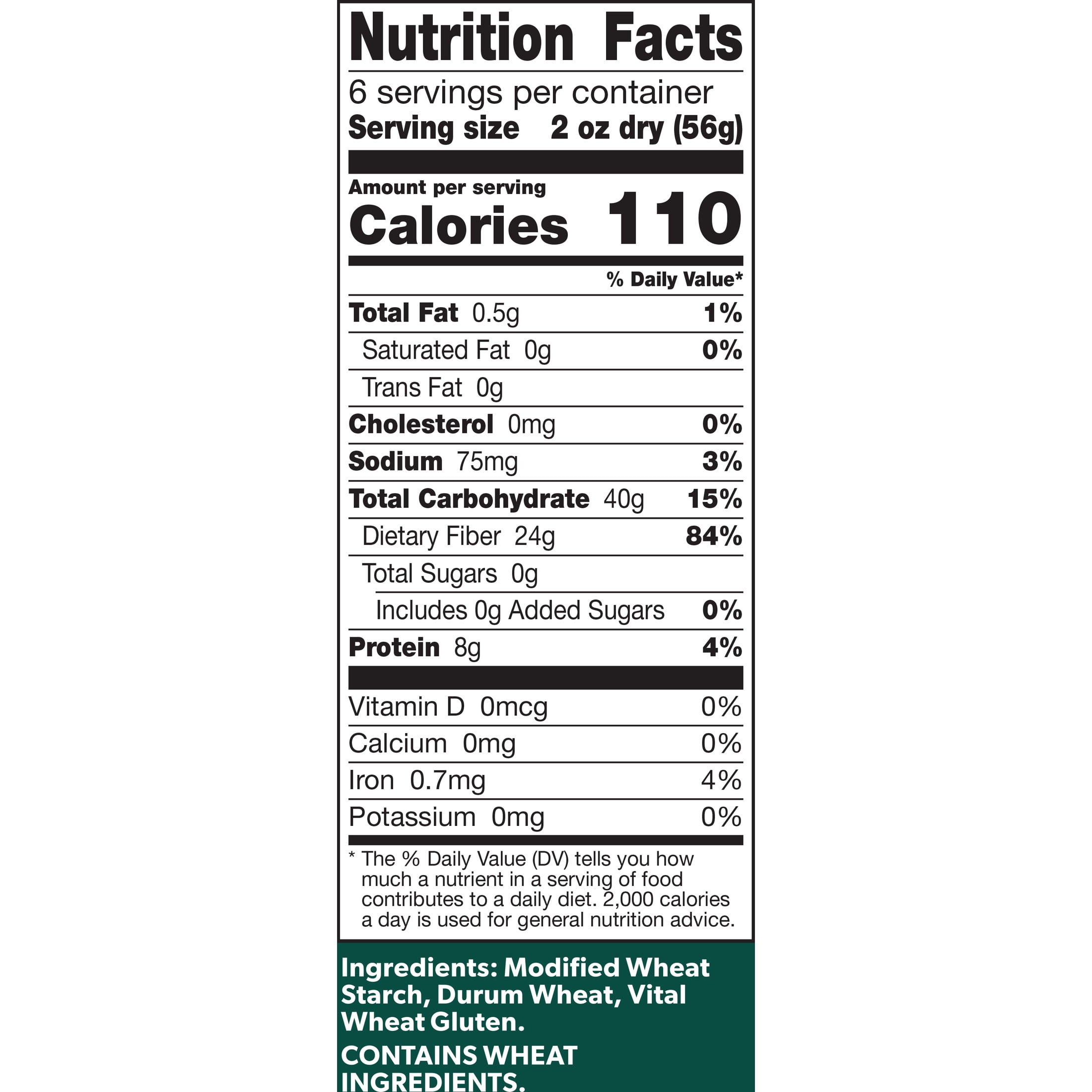 Carbe Diem High Fiber Penne Pasta, Dairy-Free & Wheat-Free, 12 oz