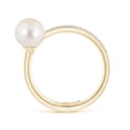 thumbnail image 2 of Angara Freshwater Cultured Pearl Spiral Wrap Ring in 14K Yellow Gold for Women | June Birthstone Jewelry for Her, 2 of 8