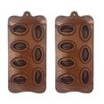 thumbnail image 1 of 2 moldes de silicona para pasteles con forma de siete granos de café, moldes para chocolate, moldes para dulces y moldes para hielo para hornear y decorar pasteles., 1 of 5
