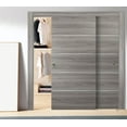 thumbnail image 3 of Sliding Closet Bypass Doors with hardware | Planum 0020 Ginger Ash | Sturdy Rails Moldings Trims Hardware Set | Modern Wood Solid Bedroom Wardrobe Doors-84" x 96" (2* 42x96), 3 of 6