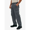 thumbnail image 3 of Boulder Creek By Kingsize Men's Big & Tall  Side-Elastic Stacked Cargo Pocket Pants, 3 of 4