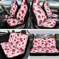 thumbnail image 2 of Jeiento Cute 13 Piece Car Seat Cover Set with Steering Wheel Cover Seatbelt Strap Pad Armrest Pad Cup Coasters Key Chain Pink Strawberry Automobile Interior Sets Fit for Van Truck SUV Sedan, 2 of 9