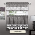 thumbnail image 2 of Juego de cortinas para ventana Achim Home Decor Live Love Laugh, color gris, 2 of 6