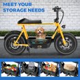 thumbnail image 6 of SANOPY 750W Electric Scooters with Seat for Adults&Teens, 20mph Top Speed, 30 Miles Max Range , Rugged 16" Air-Filled Tires, Commuting Electric Motorcycle with Large Capacity Basket, Yellow, 6 of 10