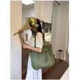 thumbnail image 2 of Granjero Gordo Bolso de mano tejido y bolsas de cosméticos, bolso de mano tejido elegante de playa de verano, bolso de hombro de 17,71 x 0,78 x 15,74 pulgadas (verde), 2 of 5