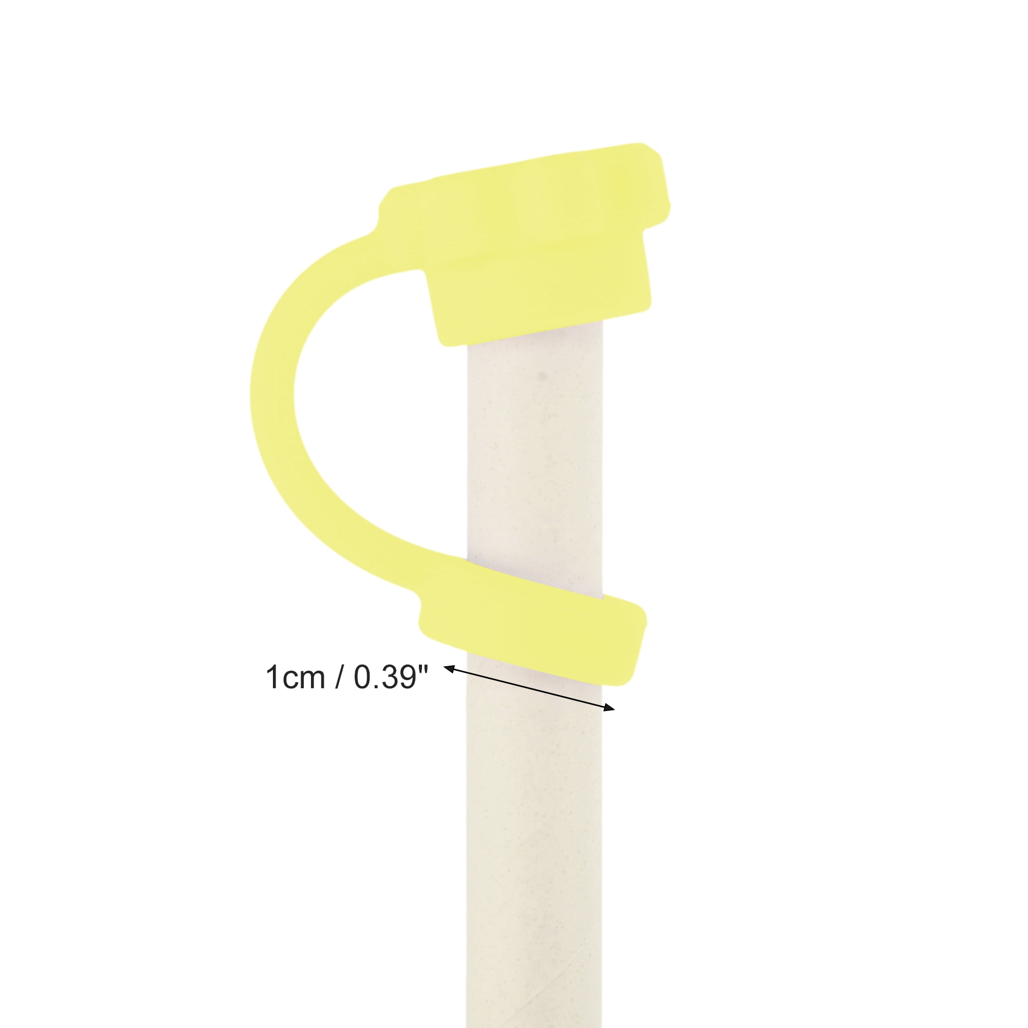Unique Bargains Durable Dust-Proof 40oz Straw Cover Set of 2 Yellow