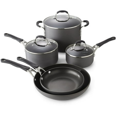 Cooking with Calphalon Hard Anodized Non-Stick 8-Piece Set - Walmart.com
