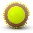 thumbnail image 4 of Dog Ball Toy–Perforated interactive chew toy ball, with bacon scent dental care, soft rubber, textured spikes, sturdy edges, suitable for small and medium-sized dog breeds (green), 4 of 4
