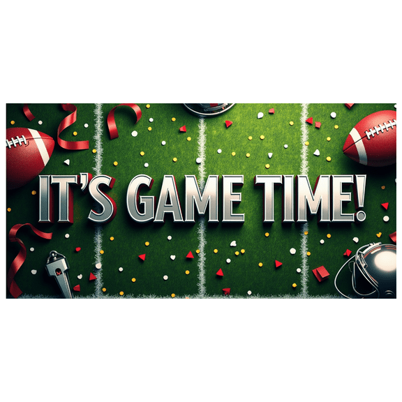 LUUFILx Game Day Party Backdrop Banner for Sports Events and Celebrations Football Decorations Background Photography Props Tailgate Decor Party Supplies