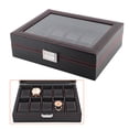 thumbnail image 1 of Jewelry Display Collector Organizer Portable Watch Travel Case, Watch Box, Large Space Jewelry Drawer Case Carbon Fiber For Ring Sunglasses, 1 of 8