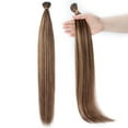 thumbnail image 3 of SEGO I Tip Hand-Tied Human Hair Extensions Cold Fusion Off Black 100 Strands Soft Straight Remy Hair Pre Bonded Stick Shoelace Tips, 3 of 9