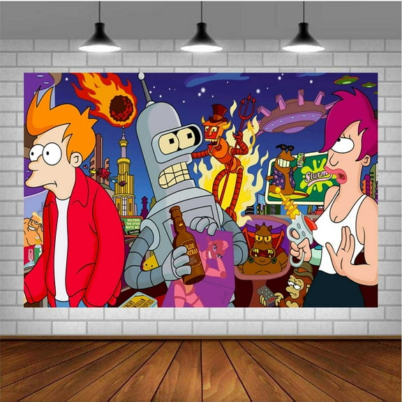 Futurama Post Wall Decor Birthday Banner Backdrop Background Party Supplies Taspestry