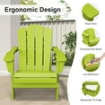 thumbnail image 6 of JUSTLET Adirondack Chair, Plastic Folding Outdoor Patio Chairs, Outside HDPE Chairs for Lawn, Yard, Apple Green, 6 of 10
